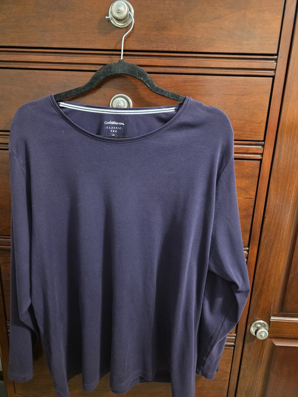 Croft & Barrow Classic Long Sleeve Tee in Deep Navy